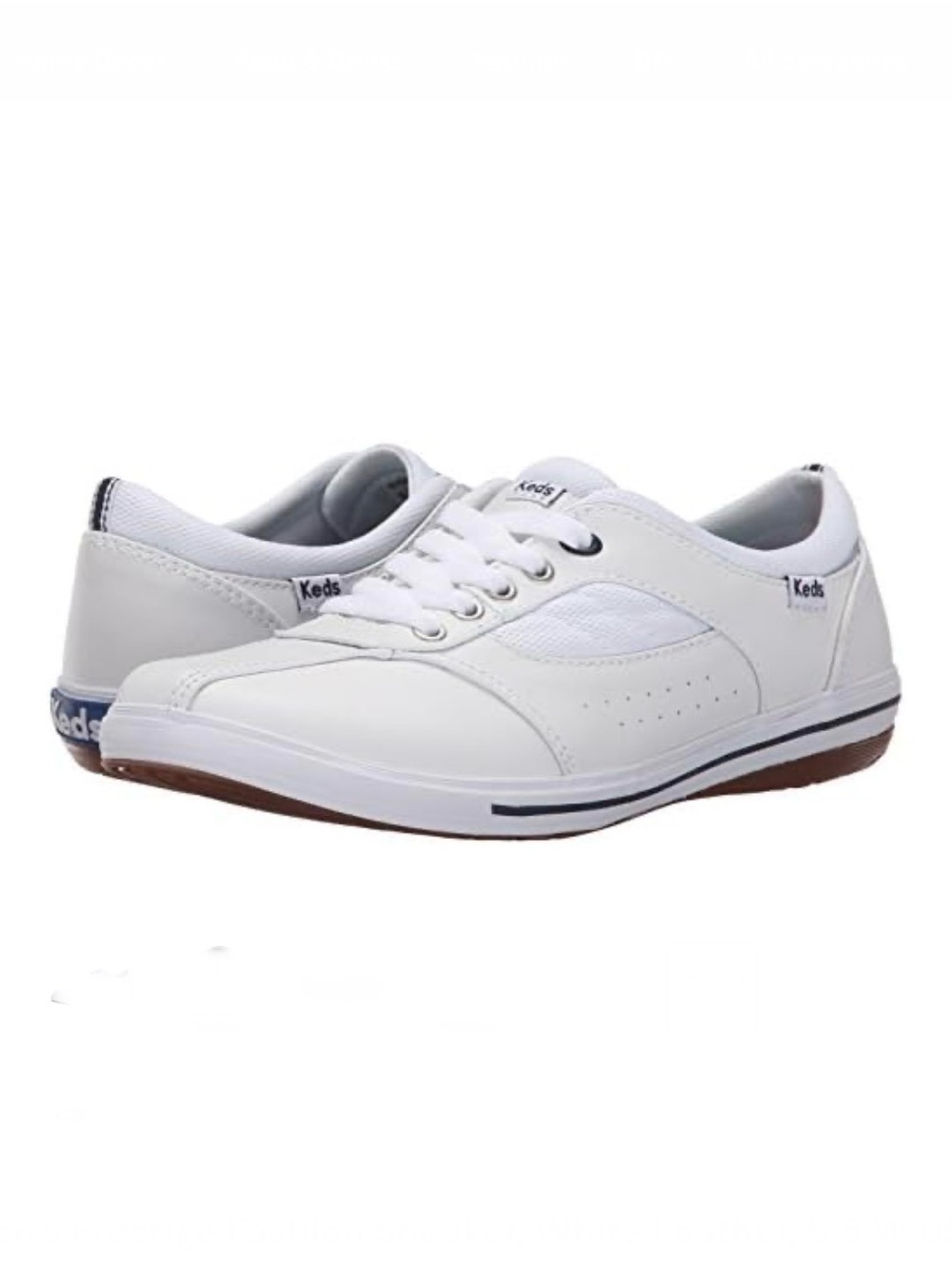 KEDS ORTHOLITE SNEAKERS - WHITE LEATHER WOMEN SIZE 10 (NEW WITH TAGS) B10